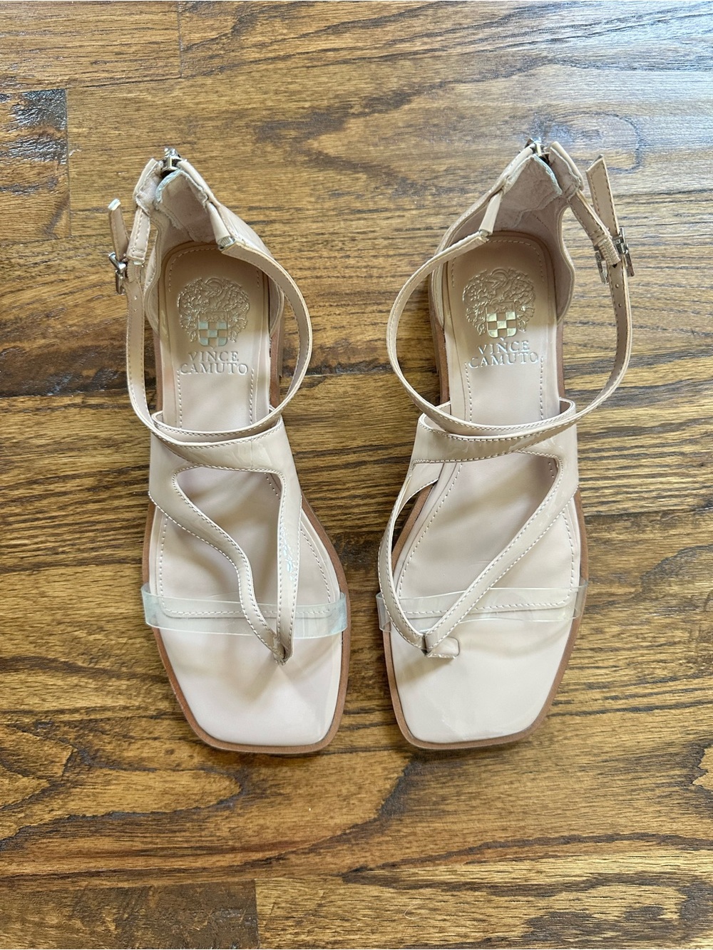 Vince Camuto VC-Lomeeana Neutral Tan Strappy Ankle-Sandal